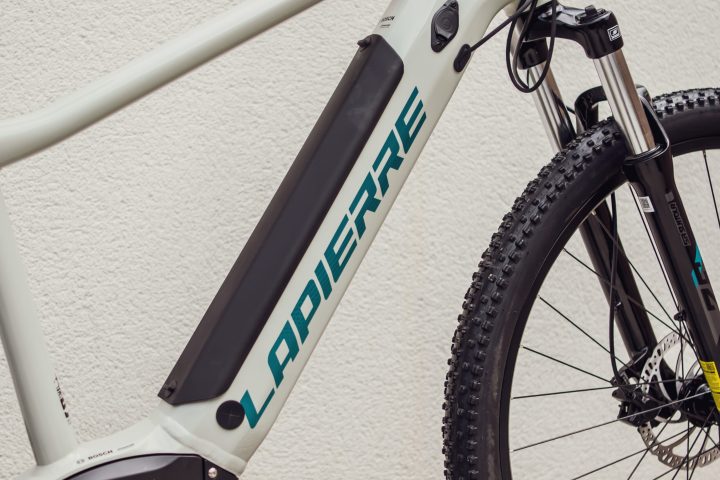 a close up of a bicycle