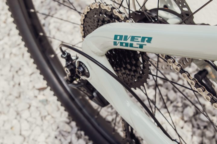 a close up of a bicycle