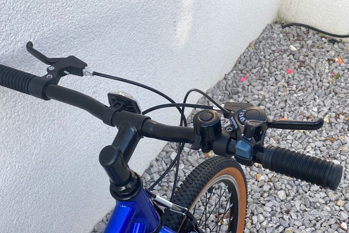 a close up of a bicycle